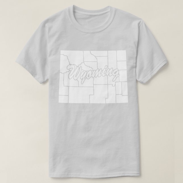State Of Wyoming Shape T-shirt (Design Front)