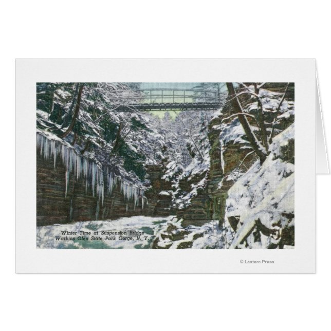 State Park Gorge Suspension Bridge View in (Front Horizontal)