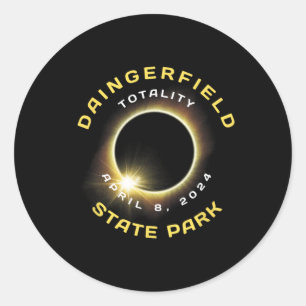 State Park Texas Solar Eclipse April 8 2024 Classic Round Sticker