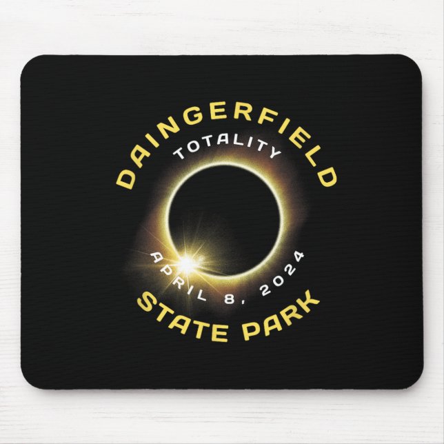 State Park Texas Solar Eclipse April 8 2024  Mouse Pad (Front)