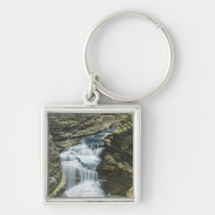 State Park View of Diamond Falls Key Ring