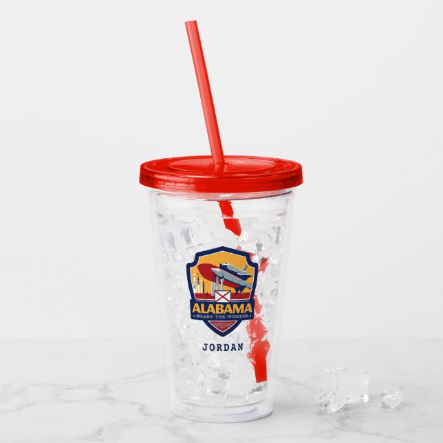State Pride | Alabama Acrylic Tumbler (Front Ice)