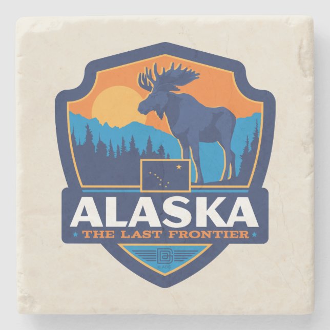 State Pride | Alaska Stone Coaster (Front)
