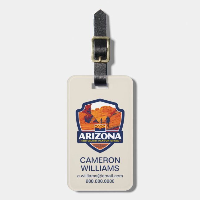 State Pride | Arizona Luggage Tag (Front Vertical)