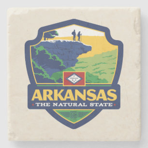 State Pride Arkansas Stone Coaster