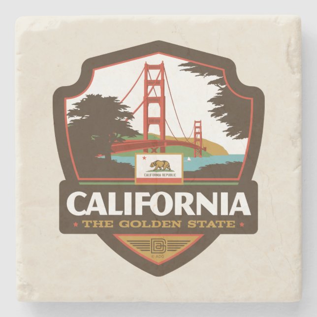 State Pride | California Stone Coaster (Front)