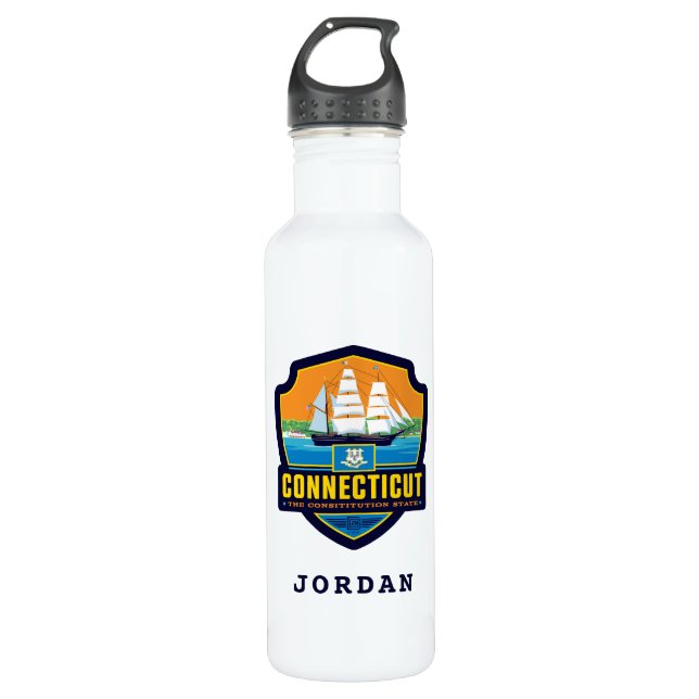 State Pride | Connecticut 710 Ml Water Bottle (Front)