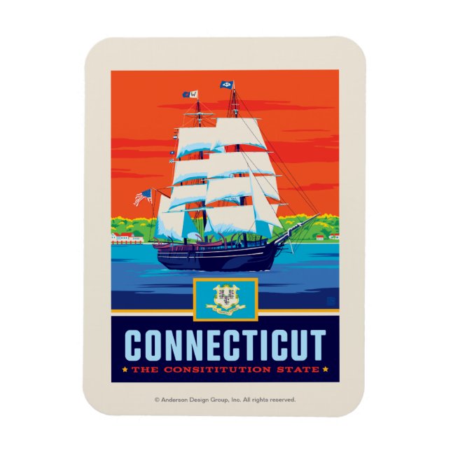 State Pride | Connecticut Magnet (Vertical)