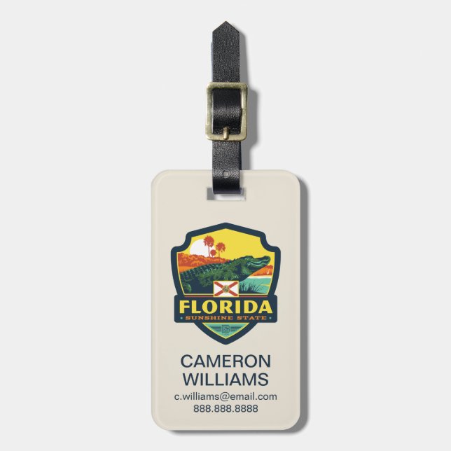 State Pride | Florida Luggage Tag (Front Vertical)