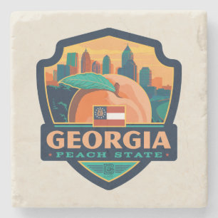 State Pride   Georgia Stone Coaster