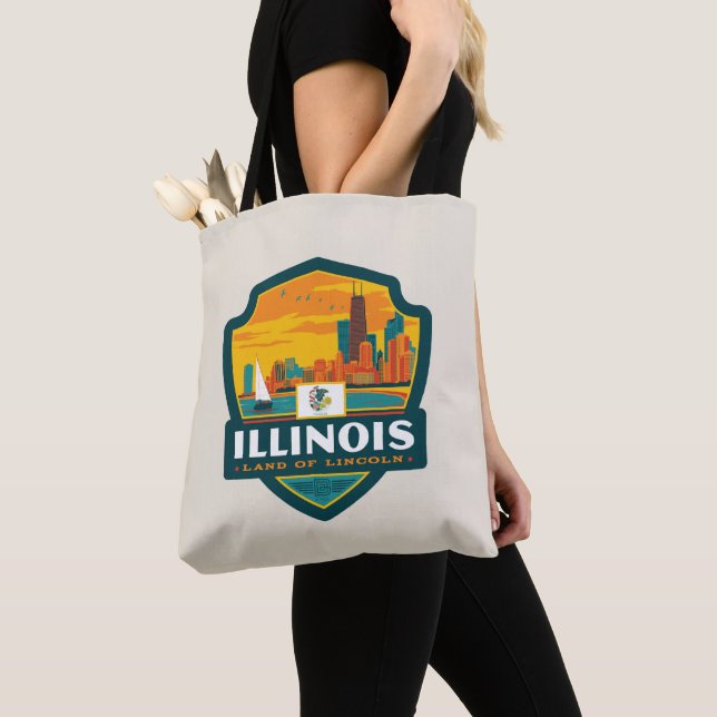 State Pride | Illinois Tote Bag (Close Up)