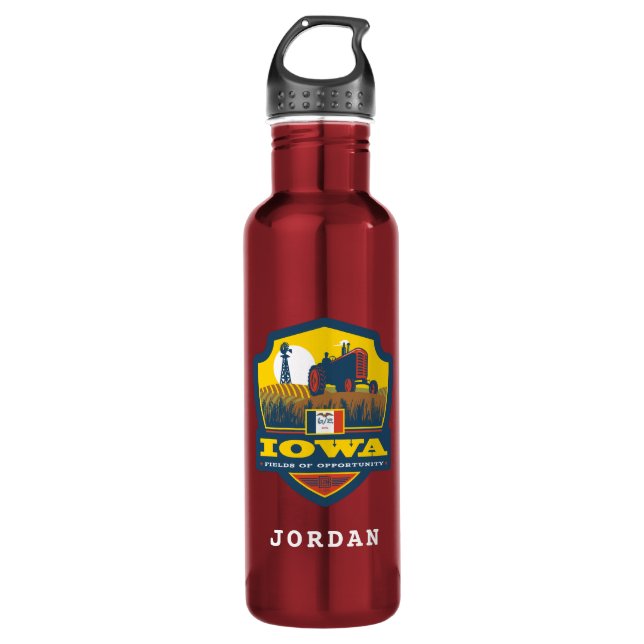 State Pride | Iowa 710 Ml Water Bottle (Front)