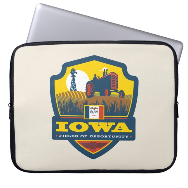 State Pride | Iowa Laptop Sleeve (Front)