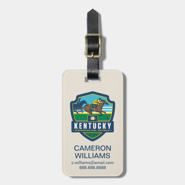 State Pride | Kentucky Luggage Tag (Front Vertical)