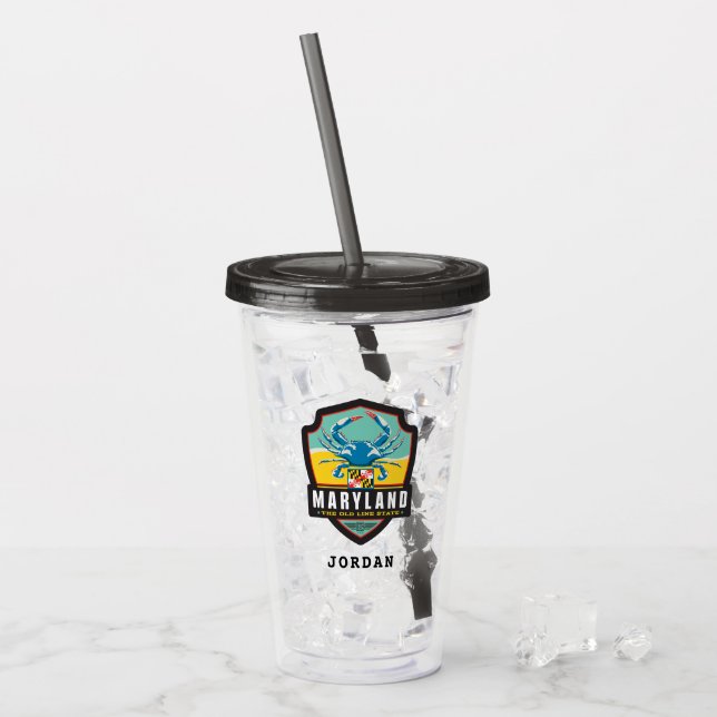 State Pride | Maryland Acrylic Tumbler (Front Ice)