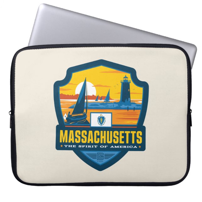 State Pride | Massachusetts Laptop Sleeve (Front)