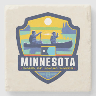 State Pride Minnesota Stone Coaster