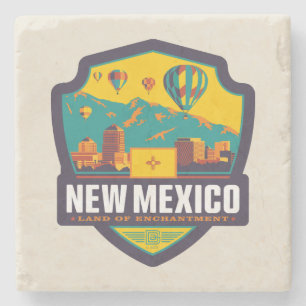 State Pride   New Mexico Stone Coaster