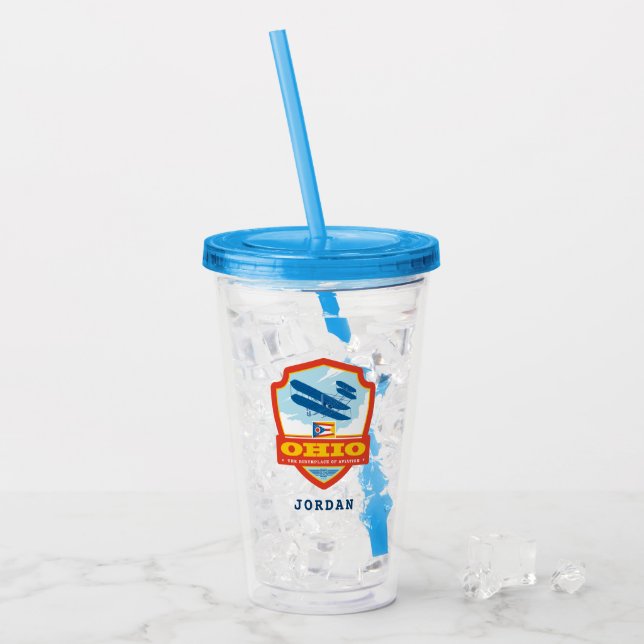 State Pride | Ohio Acrylic Tumbler (Front Ice)