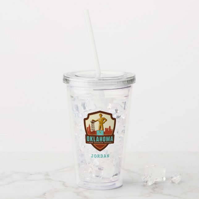 State Pride | Oklahoma Acrylic Tumbler (Front Ice)