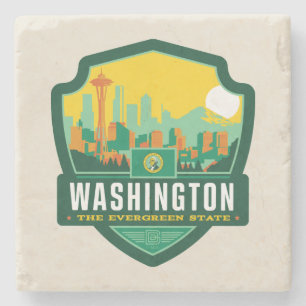 State Pride Washington Stone Coaster
