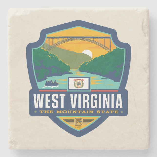 State Pride | West Virginia Stone Coaster (Front)