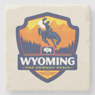 State Pride   Wyoming Stone Coaster