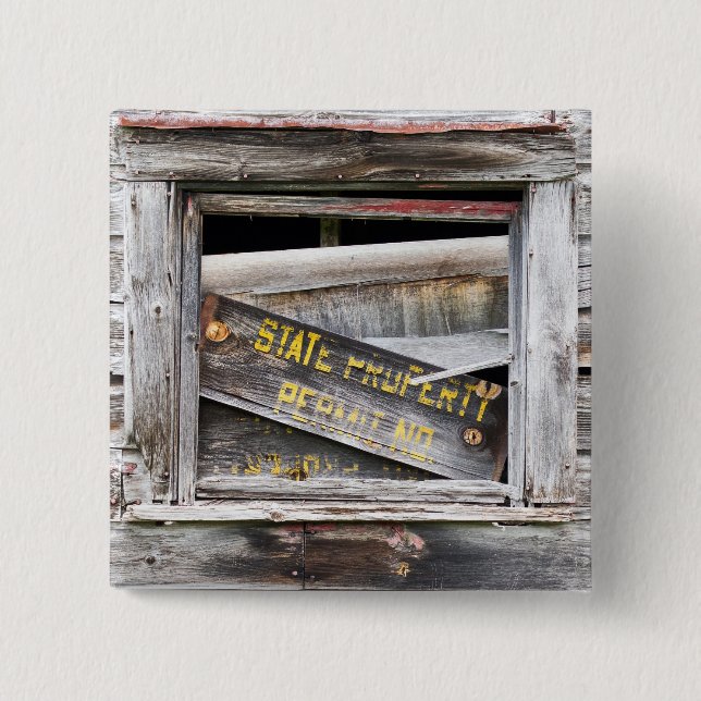 State Property 15 Cm Square Badge (Front)