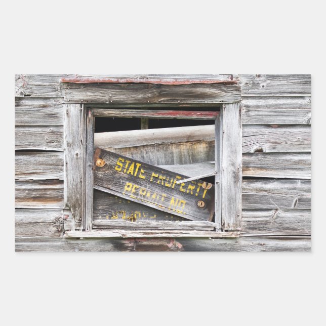 State Property Rectangular Sticker (Front)