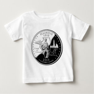 State Quarter of Illinois Reverse Side Faux Baby T-Shirt