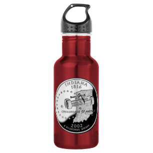 State Quarter of Indiana Reverse Side Faux 532 Ml Water Bottle