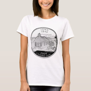 State Quarter of Iowa Reverse Side Faux T-Shirt