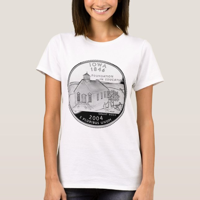 State Quarter of Iowa Reverse Side Faux T-Shirt (Front)