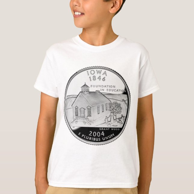 State Quarter of Iowa Reverse Side Faux T-Shirt (Front)