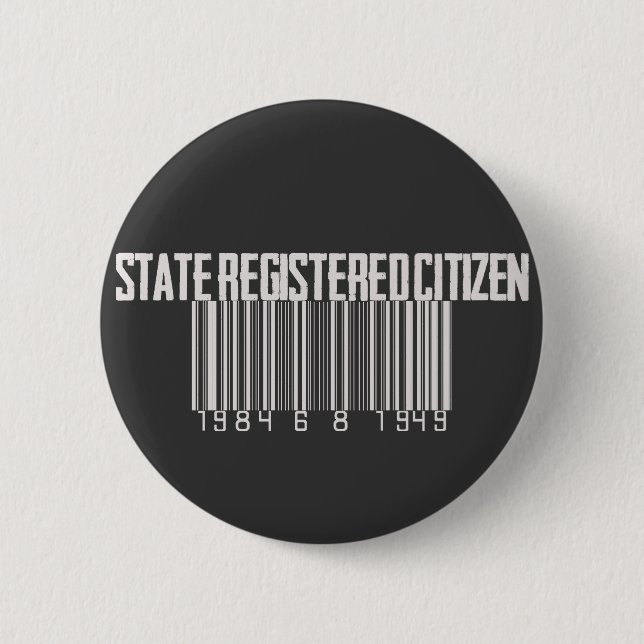 State Registered Citizen 6 Cm Round Badge (Front)
