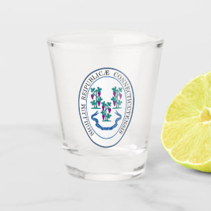 State seal of Connecticut, USA Shot Glass