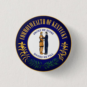 State Seal of Kentucky 3 Cm Round Badge