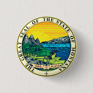 State Seal of Montana (USA) 3 Cm Round Badge