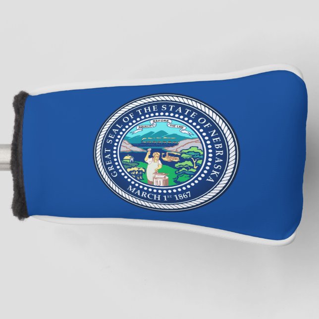 State Seal of Nebraska Golf Head Cover (Front)