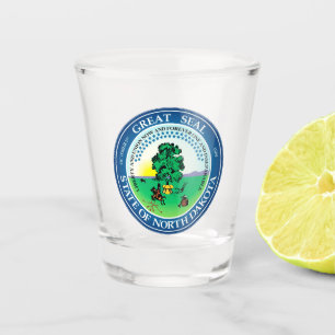 State seal of North Dakota Shot Glass
