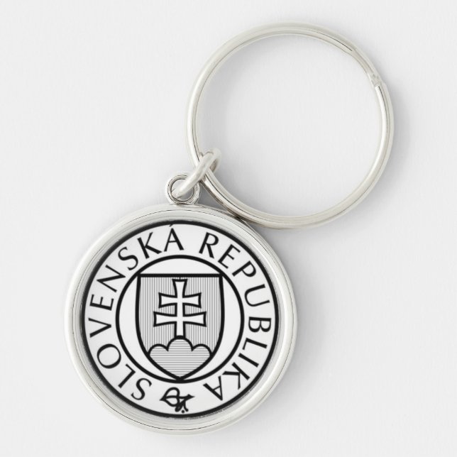 State Seal of Slovakia Key Ring (Front)
