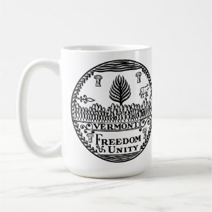 State Seal of Vermont in black and white T-Shirt Coffee Mug