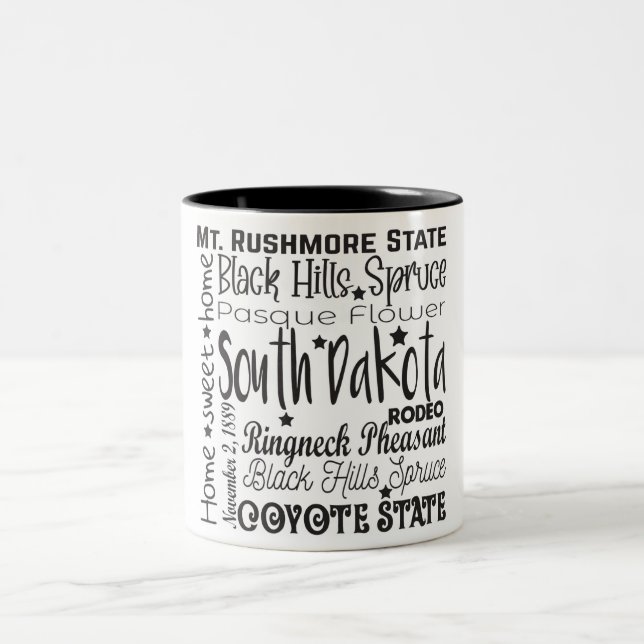 State/South Dakota Two-Tone Coffee Mug (Center)