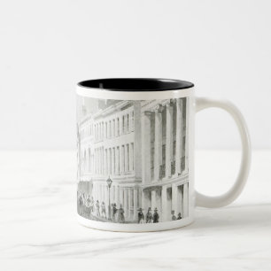 State Street, Boston,engraved by S.Lacey Two-Tone Coffee Mug