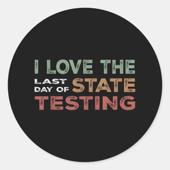 State Testing Week Done Cute Student Celebration  Classic Round Sticker (Front)