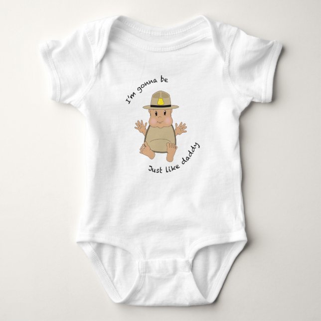 State trooper daddy baby bodysuit (Front)