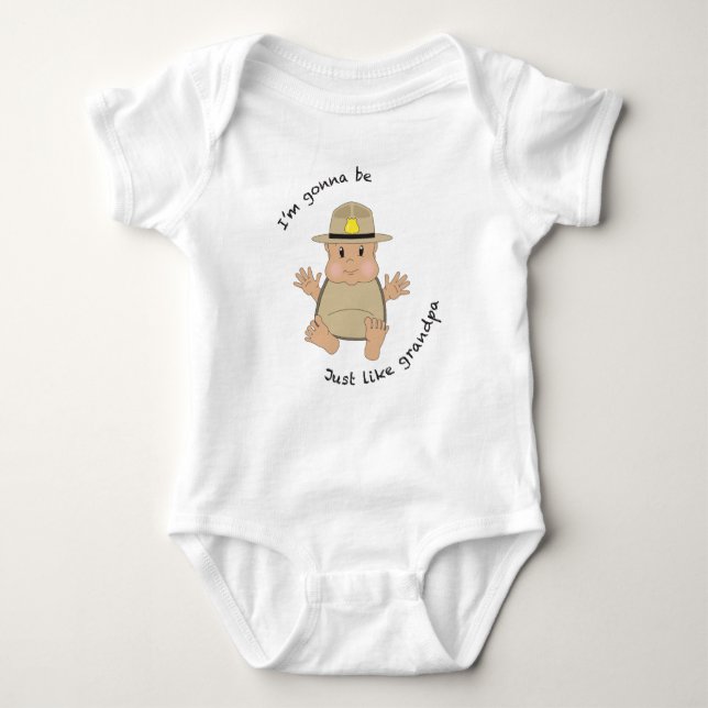 State trooper grandpa baby bodysuit (Front)