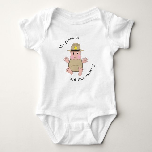 State trooper mummy baby bodysuit (Front)