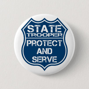 State Trooper Police Badge Protect and Serve
