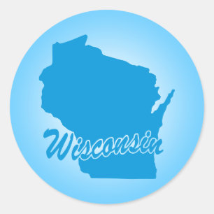 State Wisconsin Classic Round Sticker